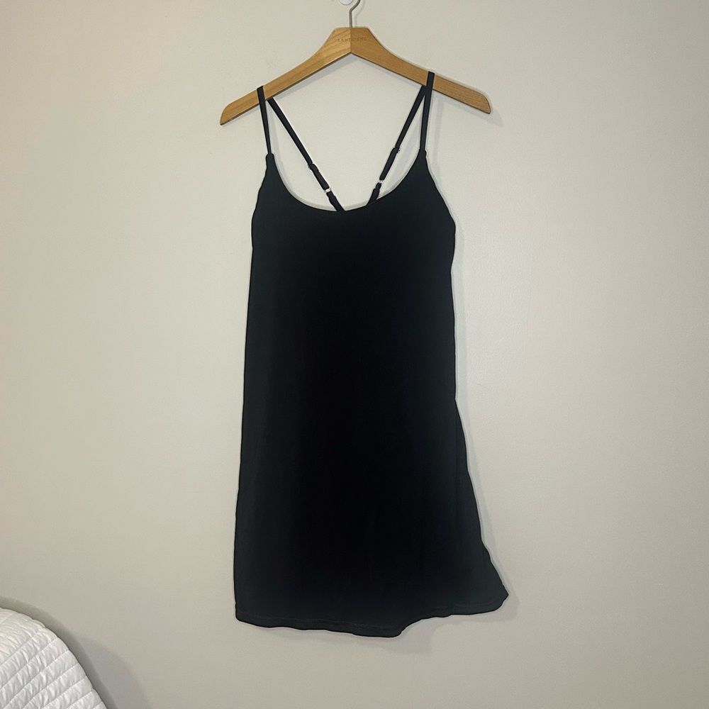 Black Adjustable Strap Workout Dress